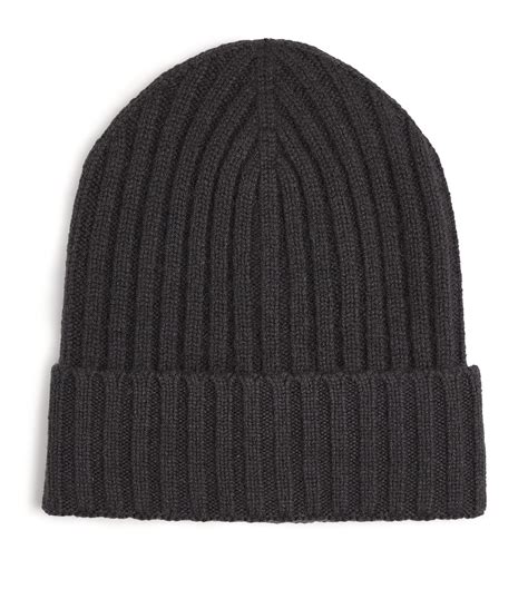 Ribbed beanie in wool and cashmere 